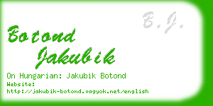 botond jakubik business card